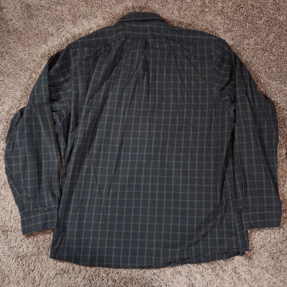 Eddie Bauer Button Shirt Mens 2XL Long Sleeve Plaid Wrinkle Resistant Classic - Picture 2 of 14
